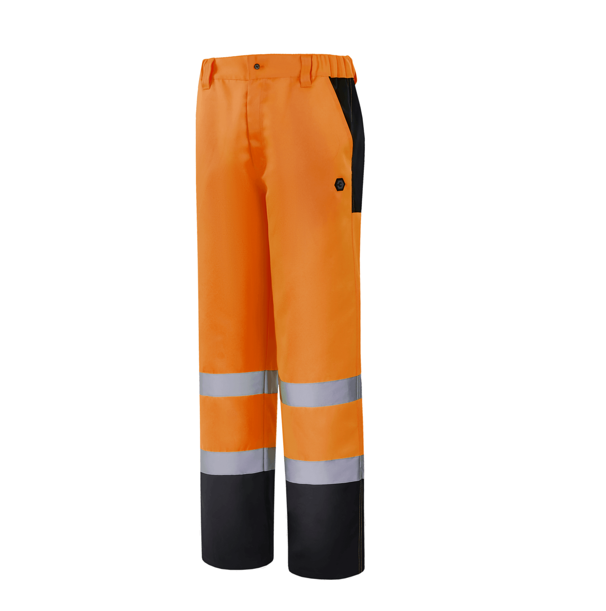 WP103 SOUTHAMPTON hi-vis orange pant, practical hand pockets and black highlights